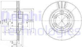 Delphi BG2558 - Гальмівний диск autozip.com.ua