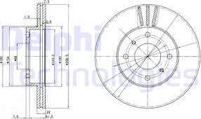 Delphi BG2567 - Гальмівний диск autozip.com.ua