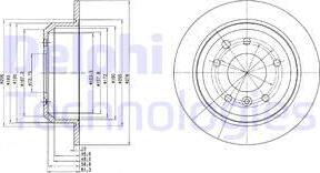 Delphi BG2515 - Гальмівний диск autozip.com.ua