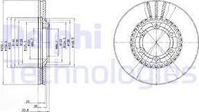 Delphi BG2513 - Гальмівний диск autozip.com.ua