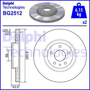 Delphi BG2512 - Гальмівний диск autozip.com.ua