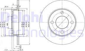 Delphi BG2517 - Гальмівний диск autozip.com.ua