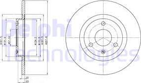 Delphi BG2527 - Гальмівний диск autozip.com.ua