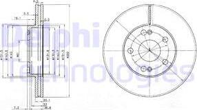 Delphi BG2695 - Гальмівний диск autozip.com.ua