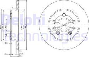 Delphi BG2696 - Гальмівний диск autozip.com.ua