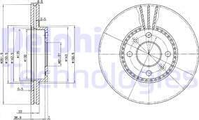 Delphi BG2693 - Гальмівний диск autozip.com.ua