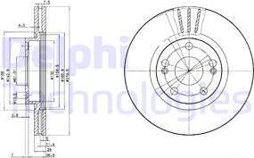 Delphi BG2697 - Гальмівний диск autozip.com.ua