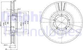 Delphi BG2663 - Гальмівний диск autozip.com.ua