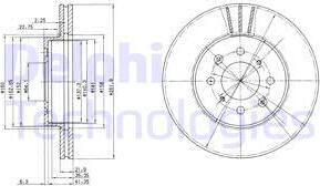 Delphi BG2615 - Гальмівний диск autozip.com.ua