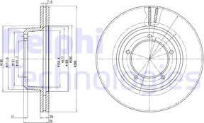 Delphi BG2612C - Гальмівний диск autozip.com.ua