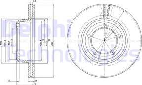 Delphi BG2612 - Гальмівний диск autozip.com.ua