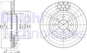 Delphi BG2617 - Гальмівний диск autozip.com.ua