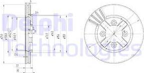 Delphi BG2685 - Гальмівний диск autozip.com.ua