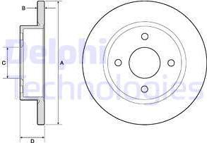 Delphi BG2683 - Гальмівний диск autozip.com.ua