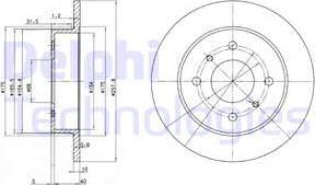 Delphi BG2633C - Гальмівний диск autozip.com.ua