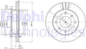 Delphi BG2632 - Гальмівний диск autozip.com.ua