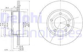 Delphi BG2622 - Гальмівний диск autozip.com.ua