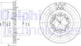 Delphi BG2678 - Гальмівний диск autozip.com.ua