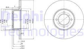 Delphi BG2069 - Гальмівний диск autozip.com.ua