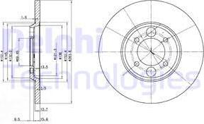 Delphi BG2084 - Гальмівний диск autozip.com.ua