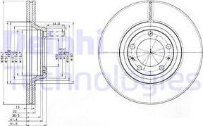 Delphi BG2199 - Гальмівний диск autozip.com.ua