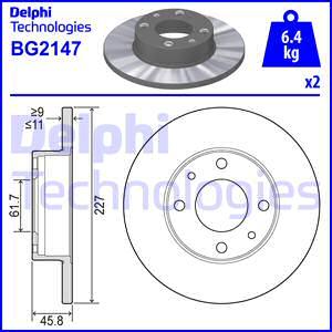 Delphi BG2147 - Гальмівний диск autozip.com.ua