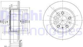 Delphi BG2103C - Гальмівний диск autozip.com.ua