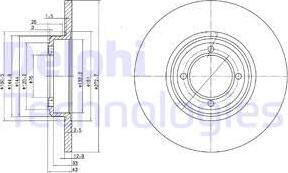 Delphi BG2114 - Гальмівний диск autozip.com.ua