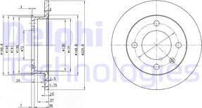 Delphi BG2118 - Гальмівний диск autozip.com.ua