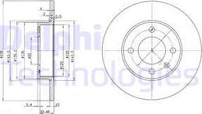 Delphi BG2117 - Гальмівний диск autozip.com.ua