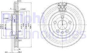 Delphi BG2844 - Гальмівний диск autozip.com.ua