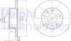 Delphi BG2845 - Гальмівний диск autozip.com.ua