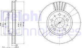 Delphi BG2841 - Гальмівний диск autozip.com.ua