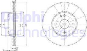 Delphi BG2804 - Гальмівний диск autozip.com.ua
