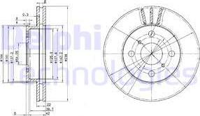 Delphi BG2835 - Гальмівний диск autozip.com.ua