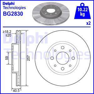 Delphi BG2830 - Гальмівний диск autozip.com.ua