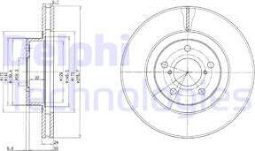 Delphi BG2827C - Гальмівний диск autozip.com.ua