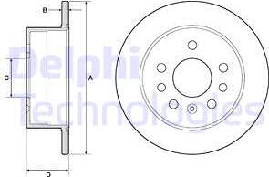 Delphi BG2879 - Гальмівний диск autozip.com.ua