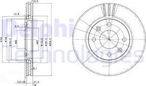 Delphi BG2871 - Гальмівний диск autozip.com.ua