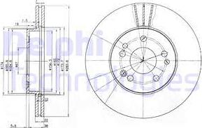 Delphi BG2345 - Гальмівний диск autozip.com.ua