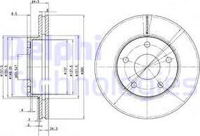 Delphi BG2346 - Гальмівний диск autozip.com.ua