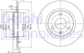 Delphi BG2355 - Гальмівний диск autozip.com.ua