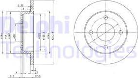 Delphi BG2357 - Гальмівний диск autozip.com.ua