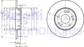 Delphi BG2314 - Гальмівний диск autozip.com.ua