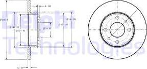 Delphi BG2313 - Гальмівний диск autozip.com.ua