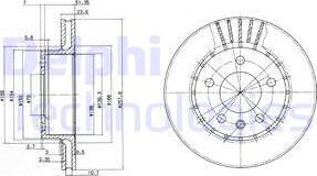 Delphi BG2384 - Гальмівний диск autozip.com.ua