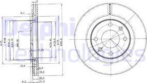 Delphi BG2387C - Гальмівний диск autozip.com.ua