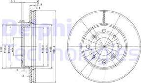 Delphi BG2336 - Гальмівний диск autozip.com.ua