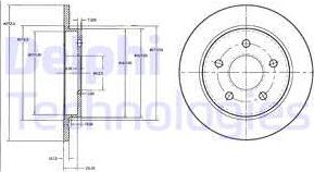 Delphi BG2332 - Гальмівний диск autozip.com.ua