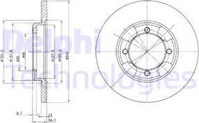 Delphi BG2324 - Гальмівний диск autozip.com.ua